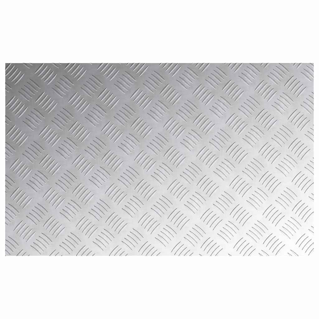 Stair tread right-angled 2 pcs Silver 80 x 50 cm Aluminium