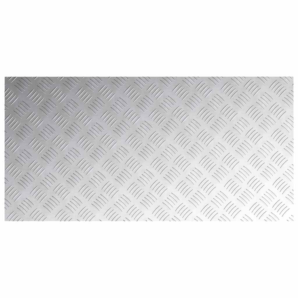 Stair Tread Right Angle 2 pcs Silver 100 x 50 cm Aluminum
