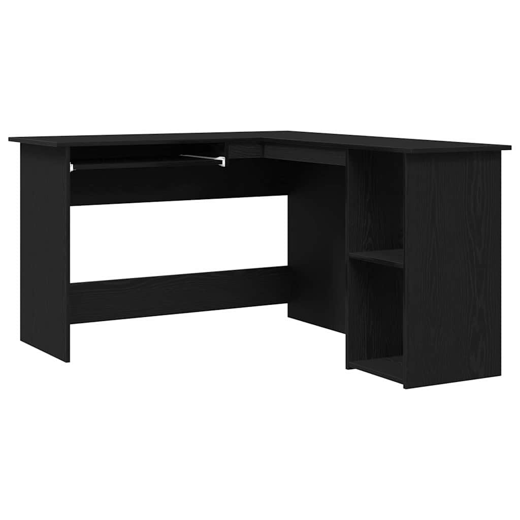 Corner Desk Black Oak Effect 120 x 140 x 75 cm