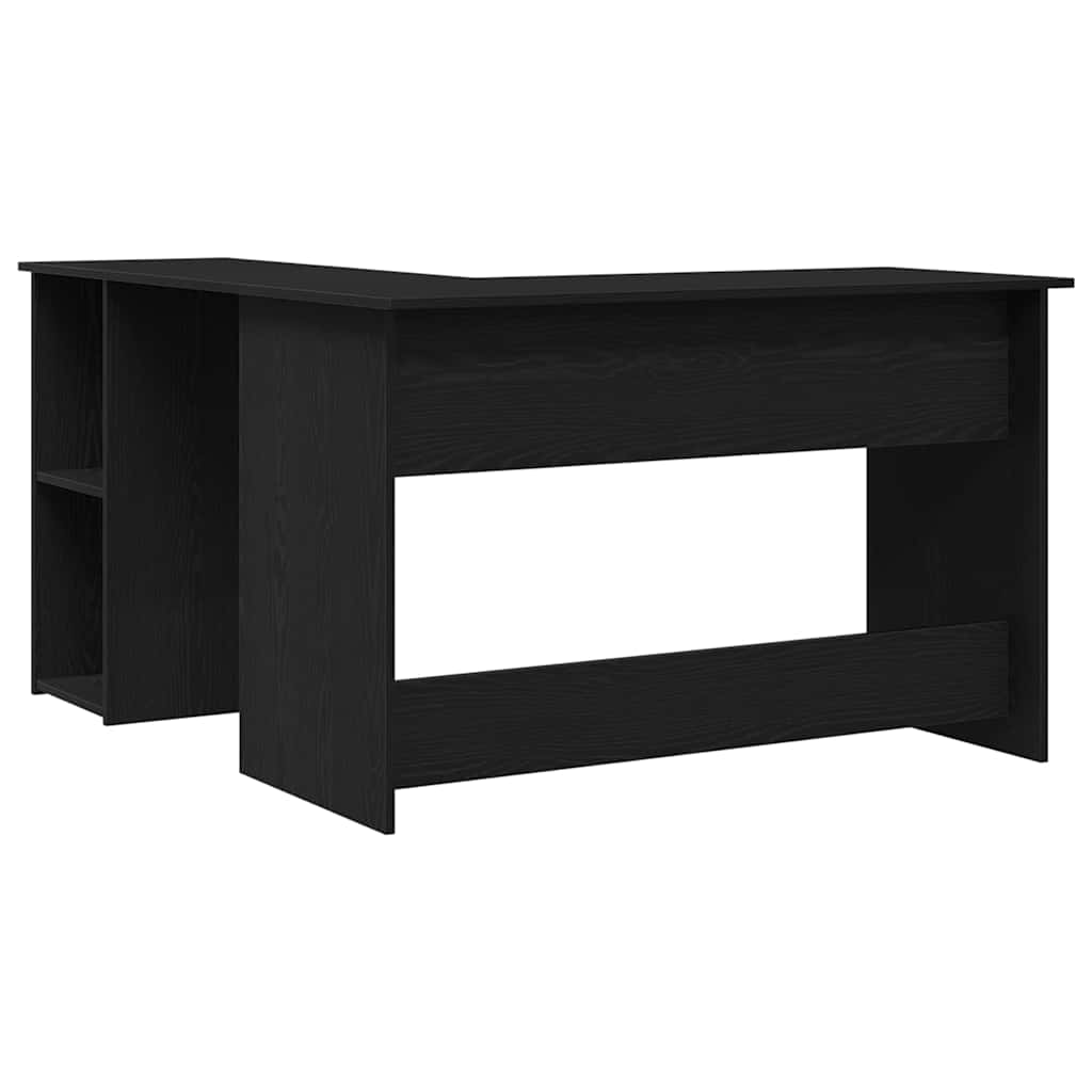 Corner Desk Black Oak Effect 120 x 140 x 75 cm