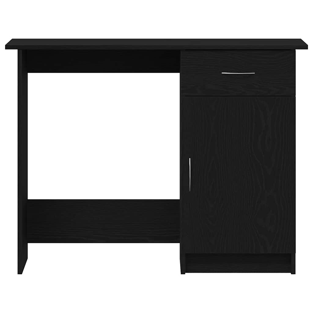 Schreibtisch mit Speicher Schwarz Eichen-Optik 100 x 50 x 76 cm