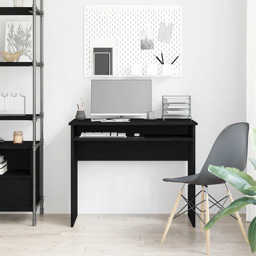 Desk Black Oak-look 90x50x74 cm Engineered Wood