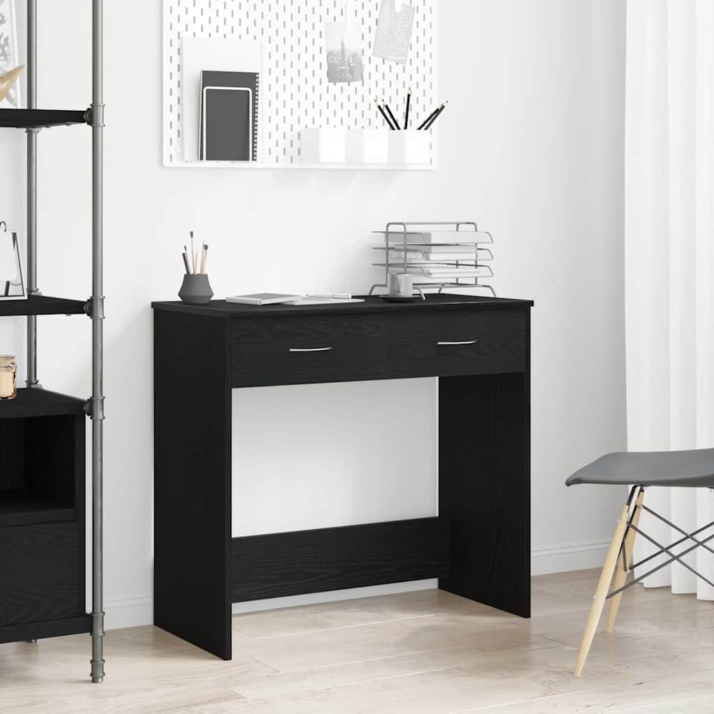 Desk Black Oak-effect 80 x 40 x 75 cm Engineered Wood