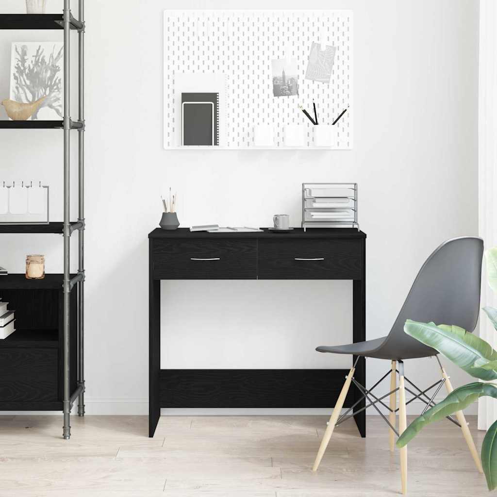Desk Black Oak-effect 80 x 40 x 75 cm Engineered Wood