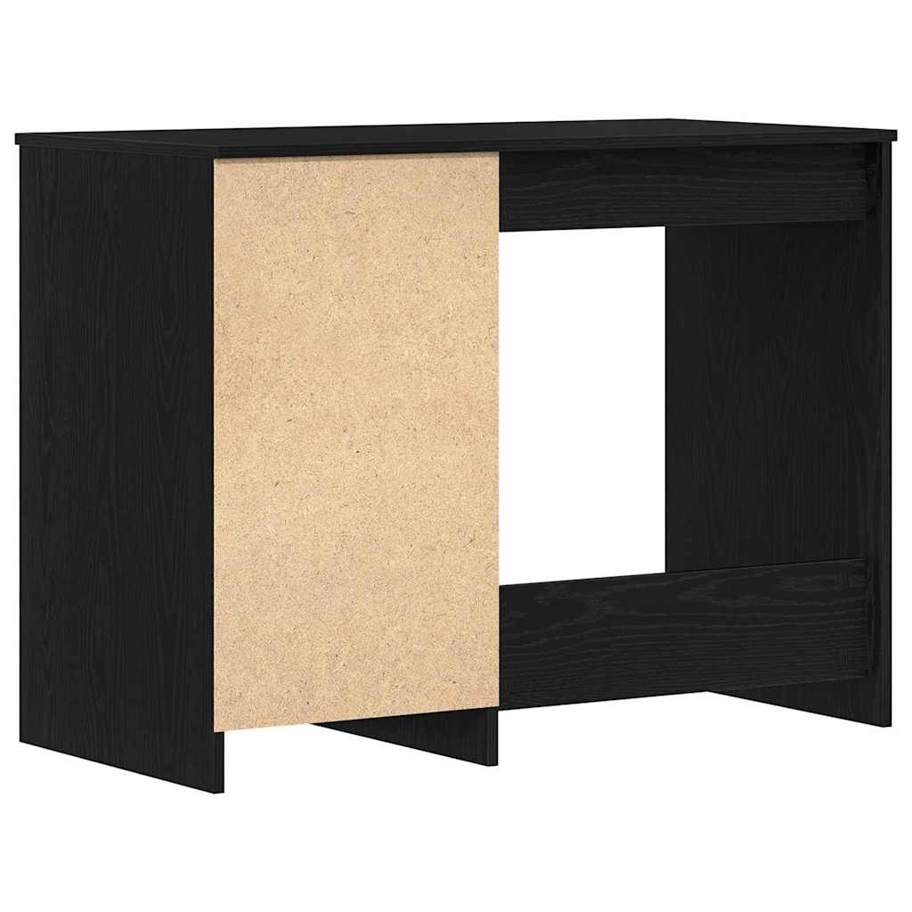 Desk with Storage Black Oak Effect 100 x 50 x 76 cm