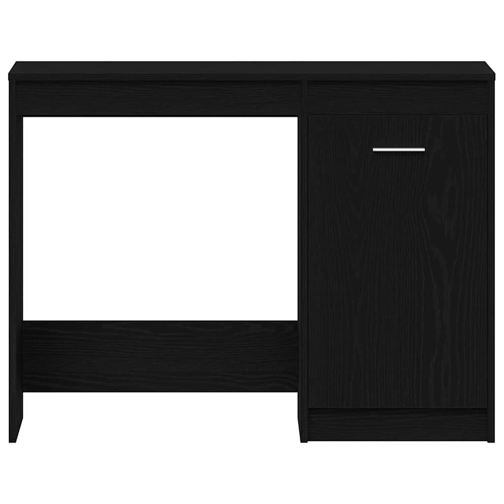 Desk with Storage Black Oak Effect 100 x 50 x 76 cm