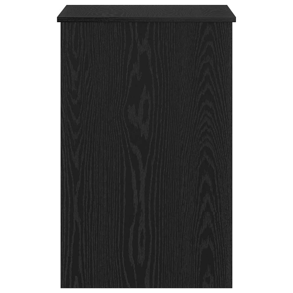 Desk with Storage Black Oak Effect 100 x 50 x 76 cm