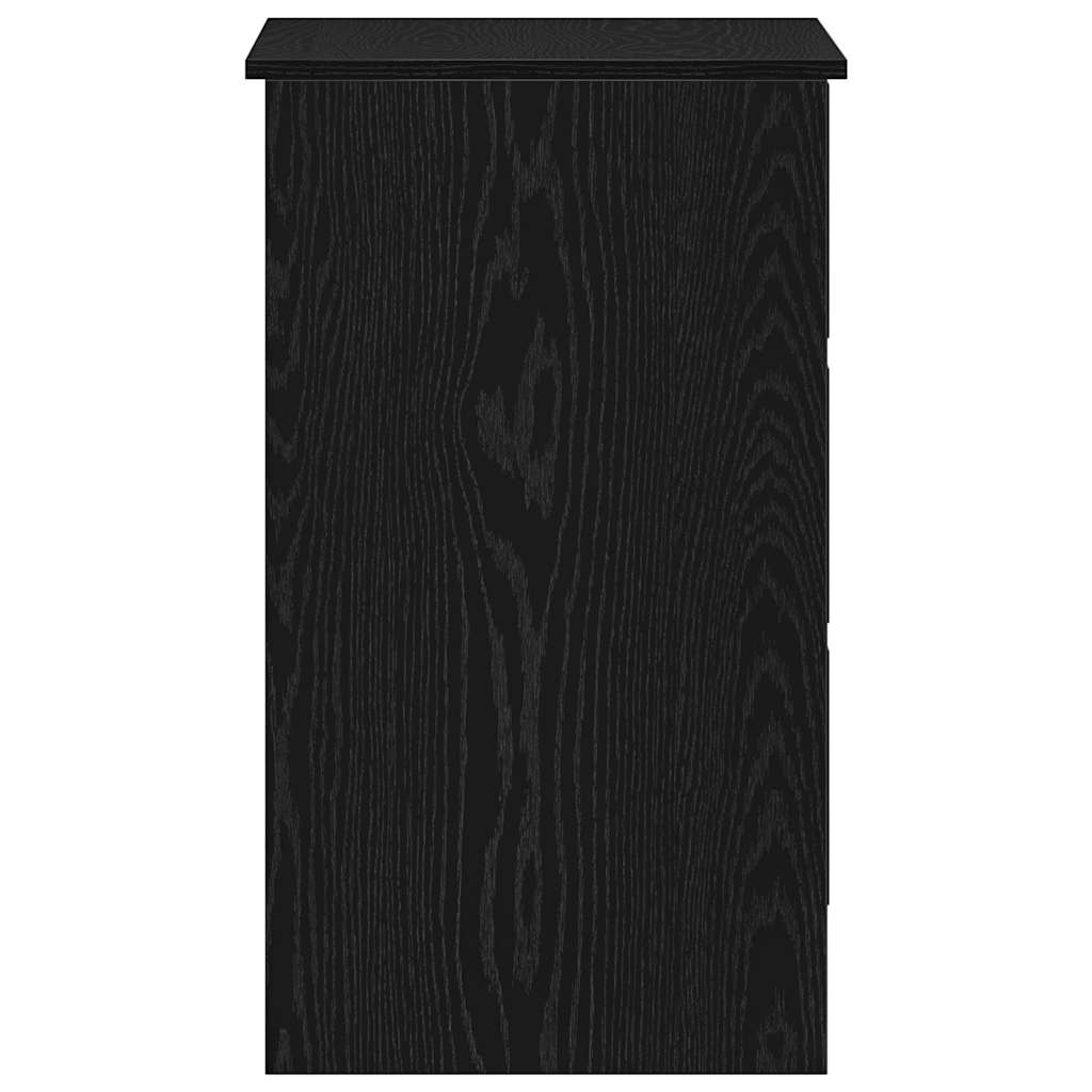 Bureau noir aspect chêne 90x45x76 cm Panneau de particules