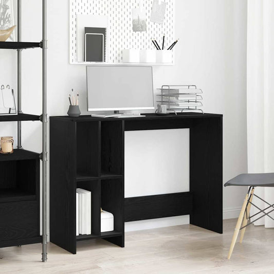 Bureau avec étagère noir aspect chêne 102,5 x 35 x 75 cm