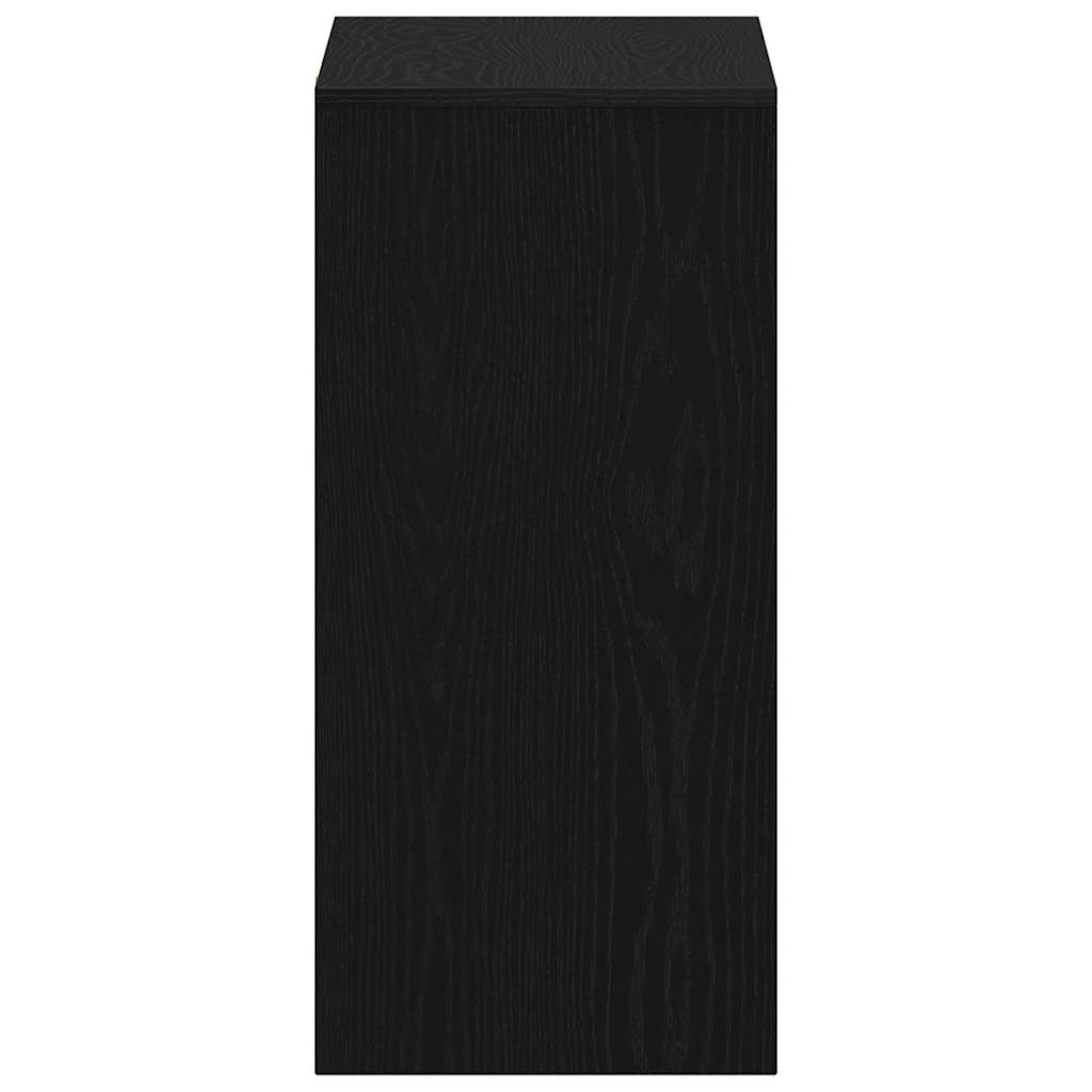 Desk with Shelf Black Oak Effect 102.5 x 35 x 75 cm