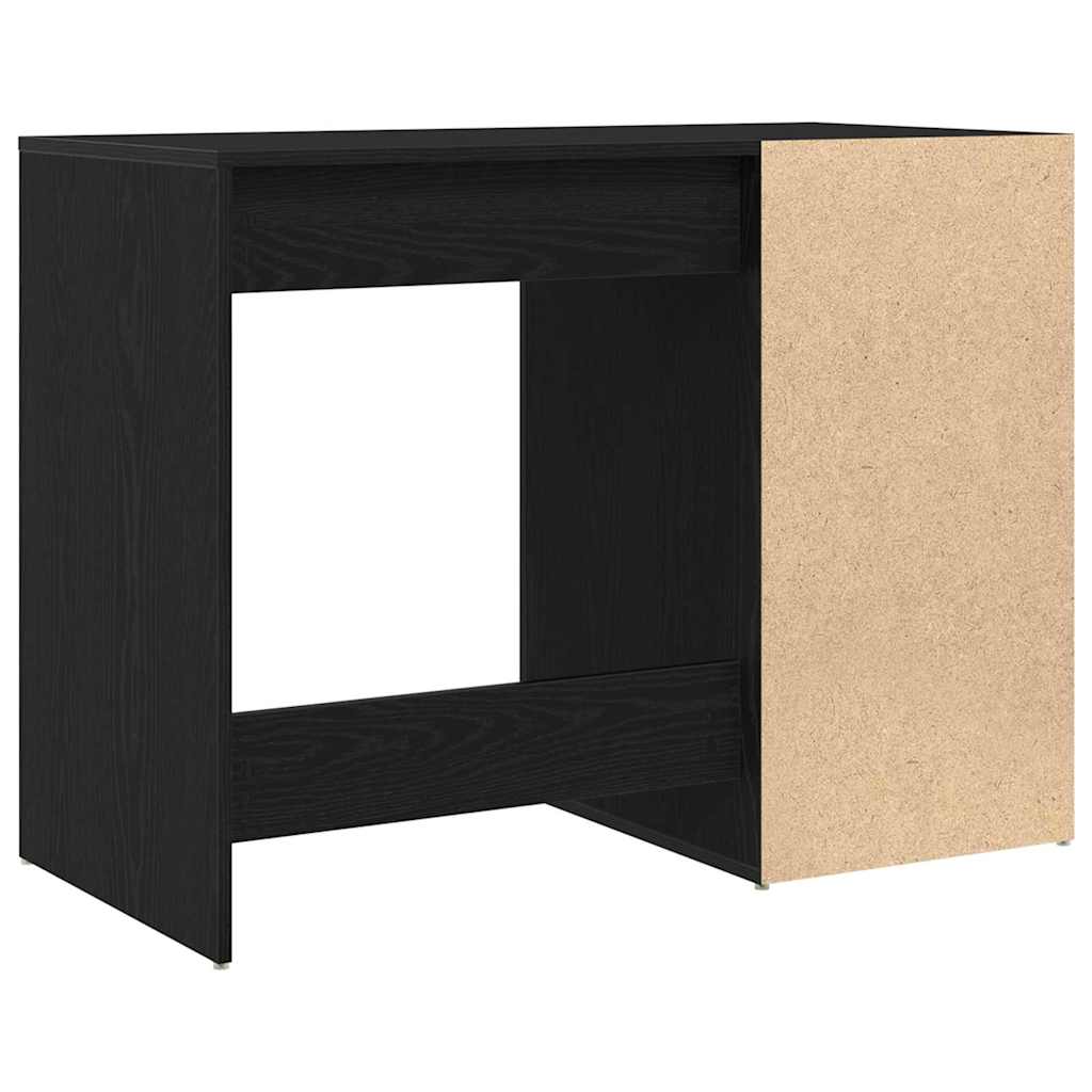 Desk with Storage Black Oak Effect 100 x 49 x 74 cm