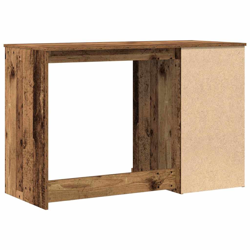 Desk with door, reclaimed wood, 50 x 115 x 75 cm, engineered wood