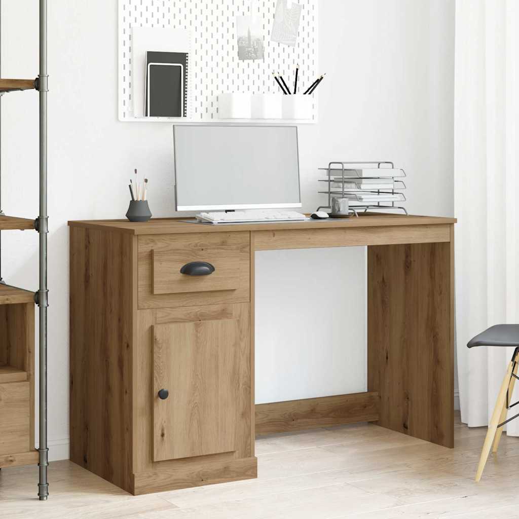 Bureau chêne artisan 50 x 115 x 75 cm panneau de particules