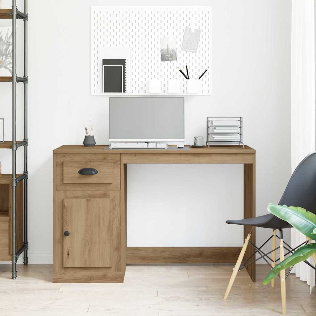 Bureau chêne artisan 50 x 115 x 75 cm panneau de particules
