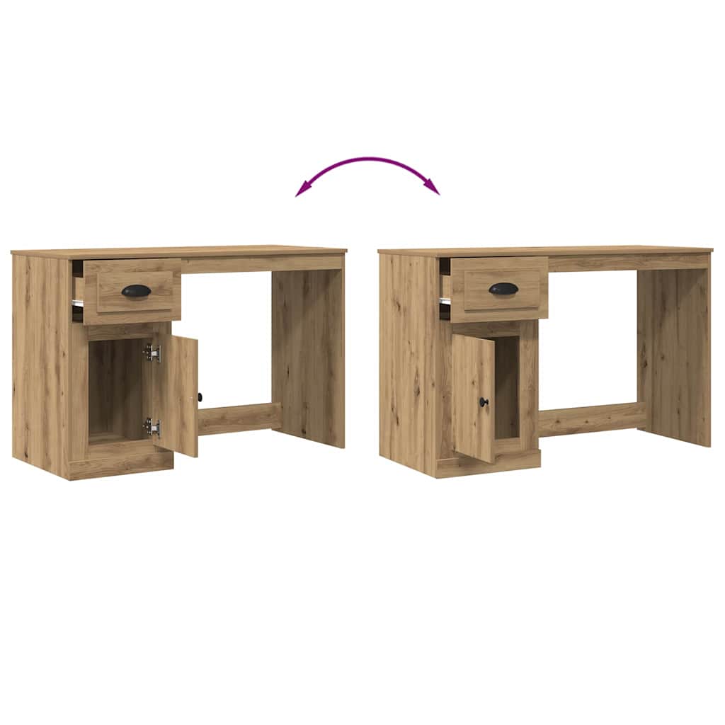 Bureau chêne artisan 50 x 115 x 75 cm panneau de particules