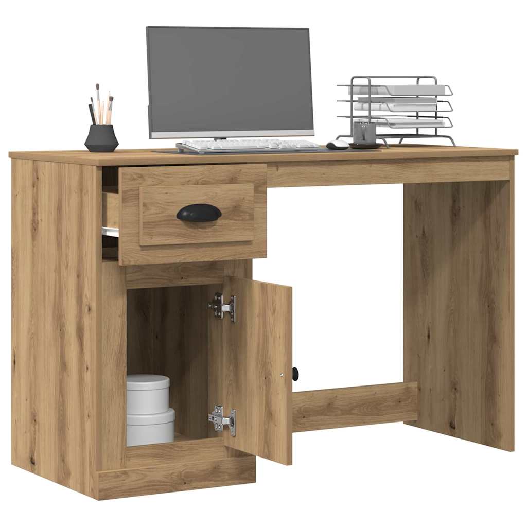 Bureau chêne artisan 50 x 115 x 75 cm panneau de particules