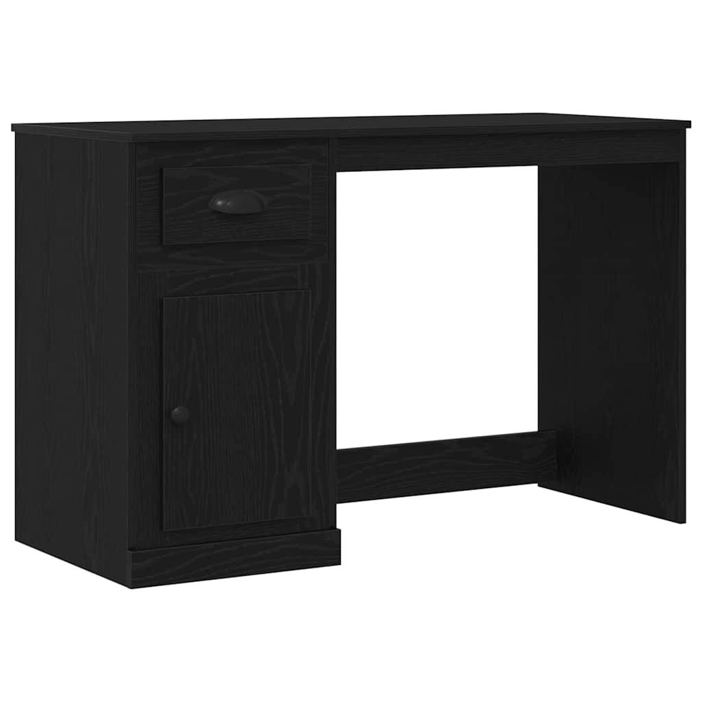 Desk with Storage Black Oak-Effect 50 x 115 x 75 cm