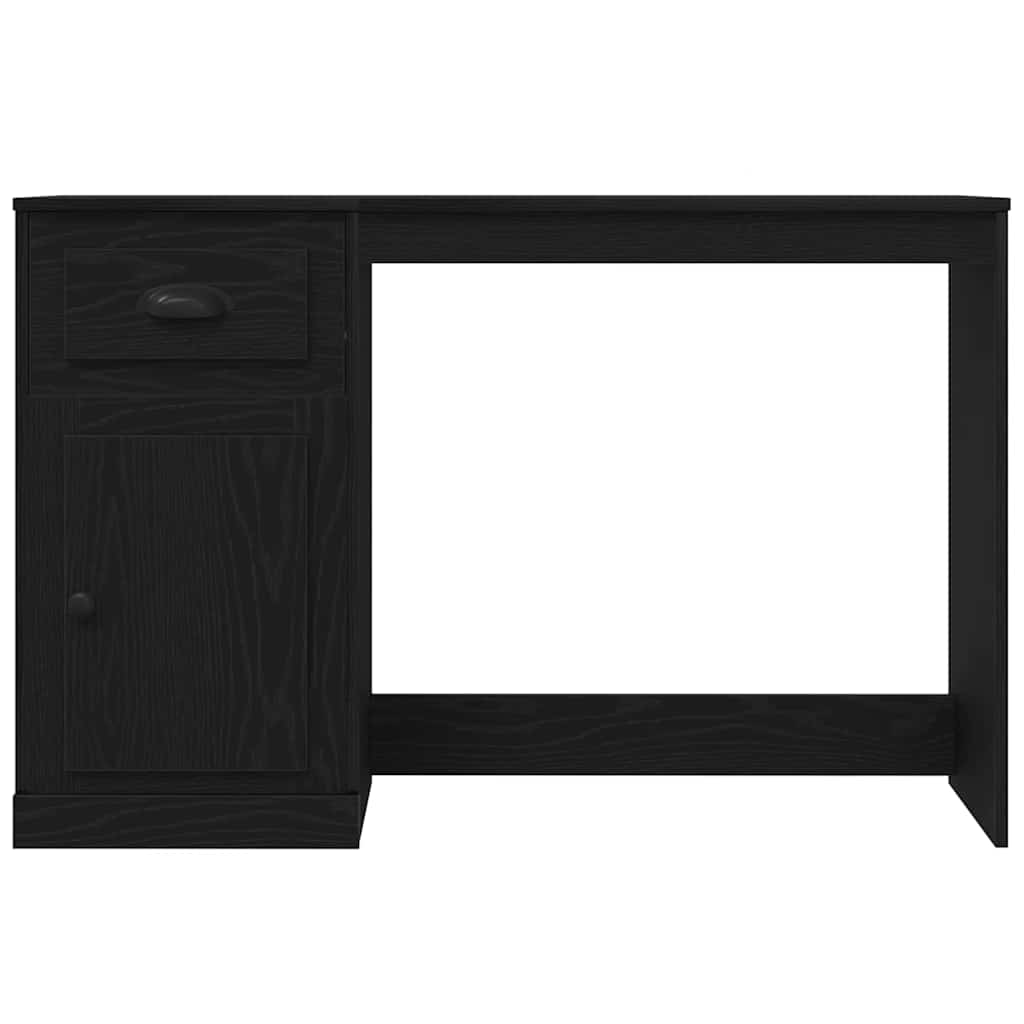 Desk with Storage Black Oak-Effect 50 x 115 x 75 cm