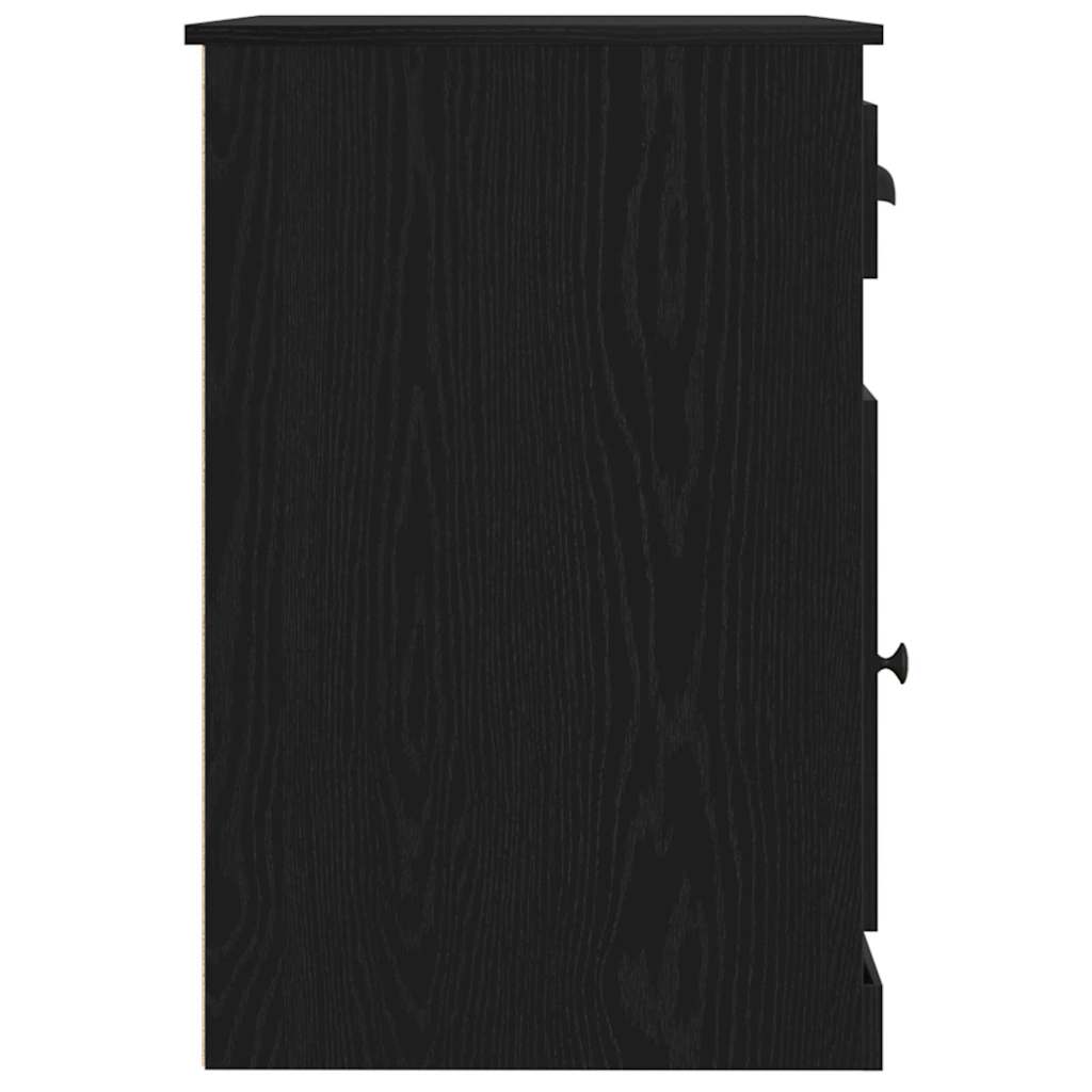 Desk with Storage Black Oak-Effect 50 x 115 x 75 cm