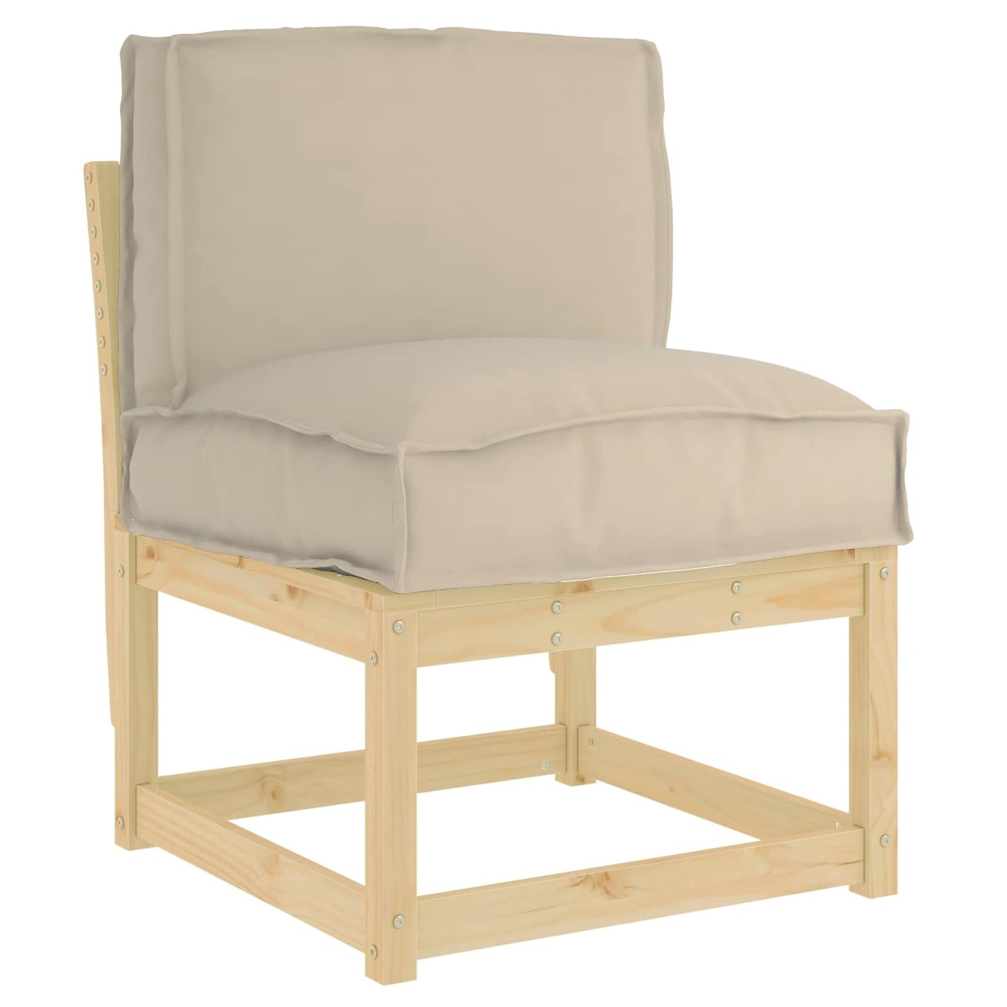 Cushion Taupe 50 x 40 x 12 cm Oxford fabric