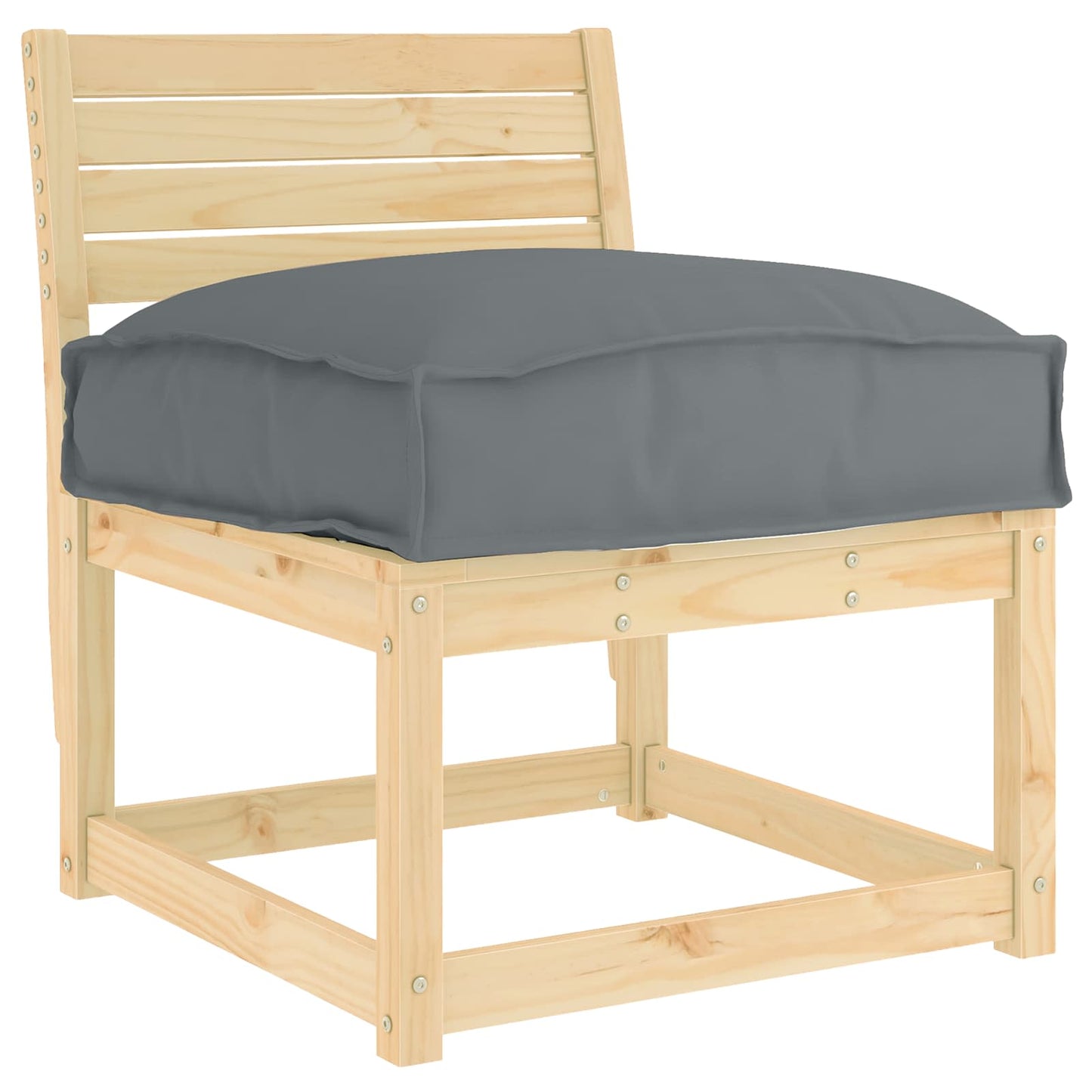 Coussin anthracite 50 x 50 x 12 cm Tissu Oxford