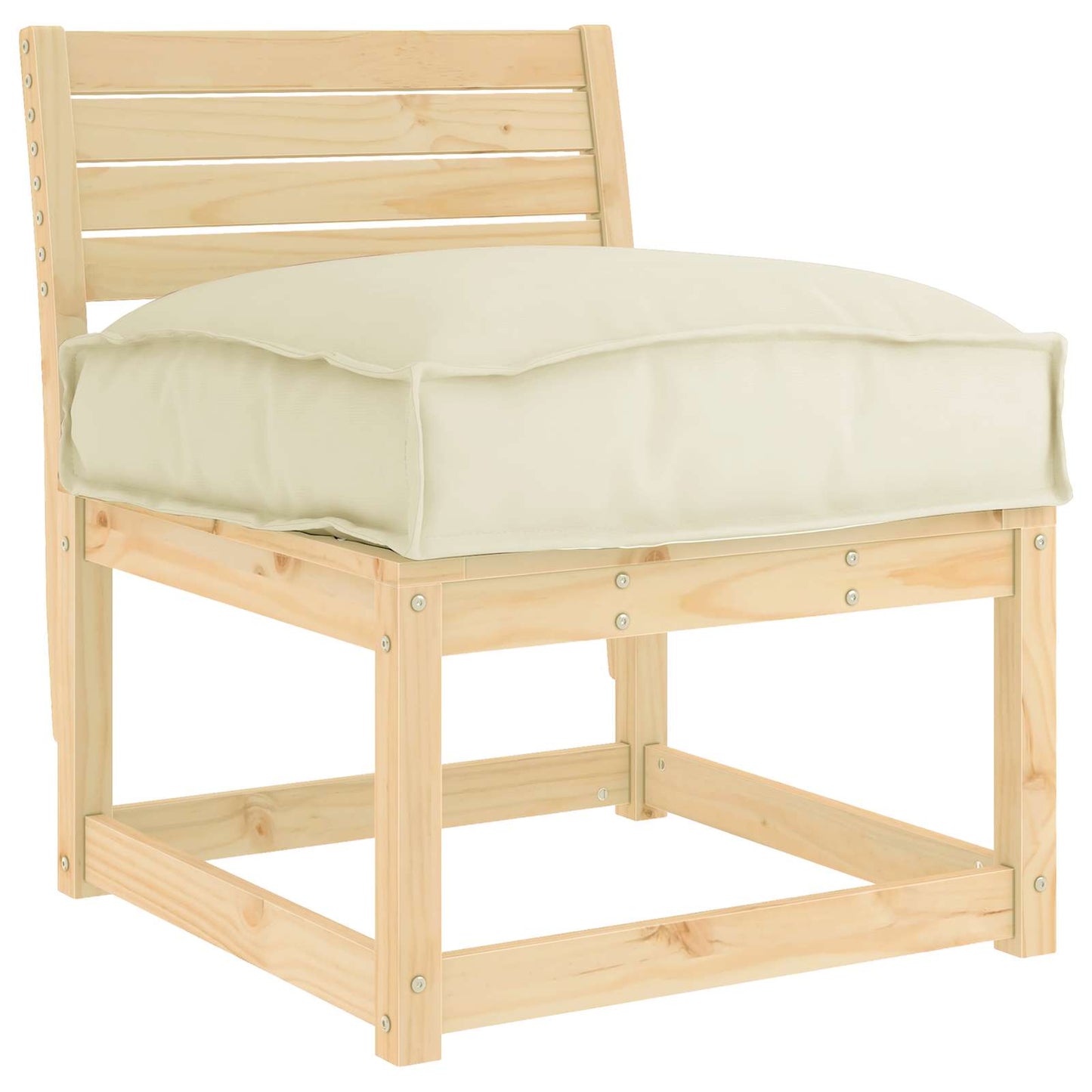 Kissen Creme 50 x 50 x 12 cm Oxford-Stoff