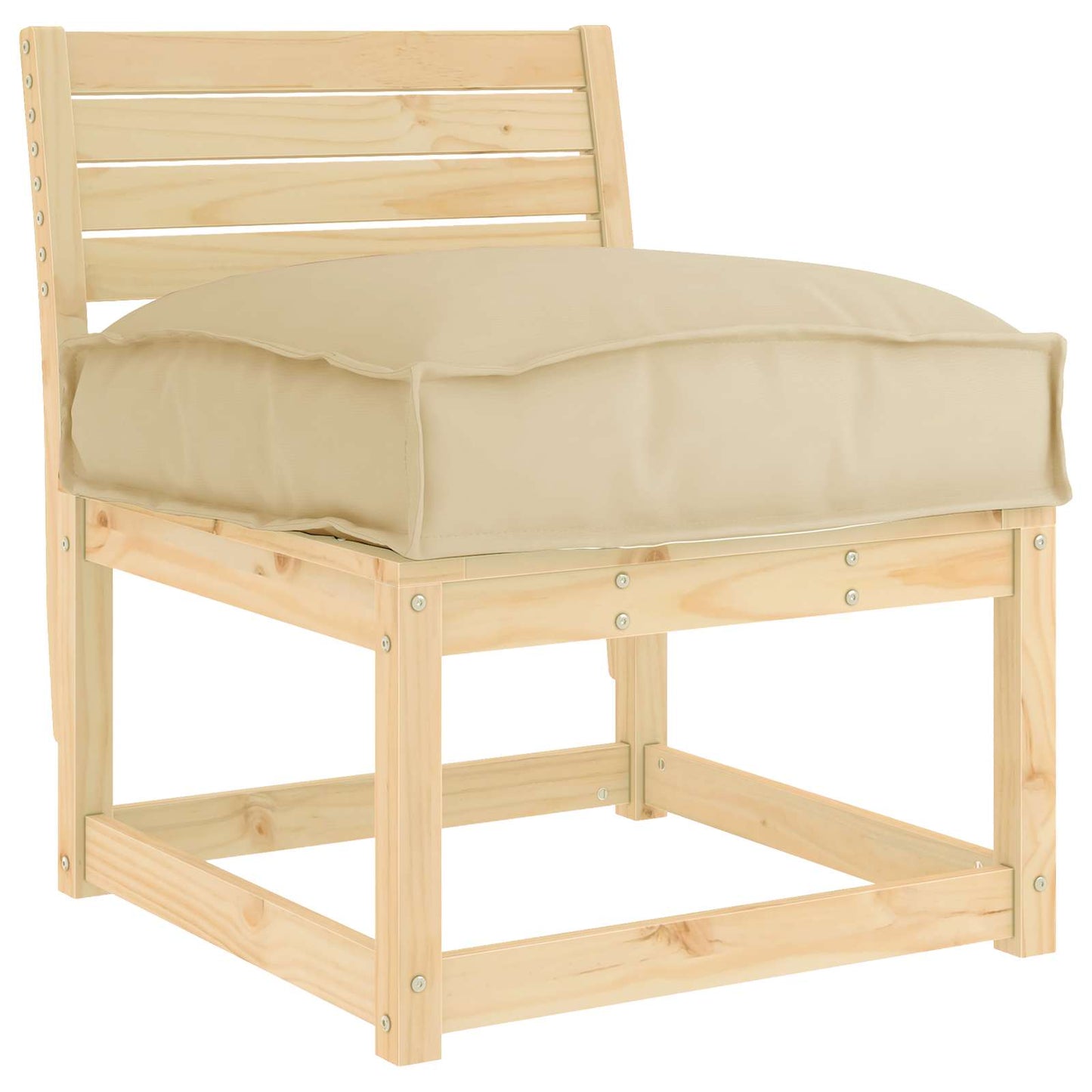 Coussin beige 50 x 50 x 12 cm Tissu Oxford