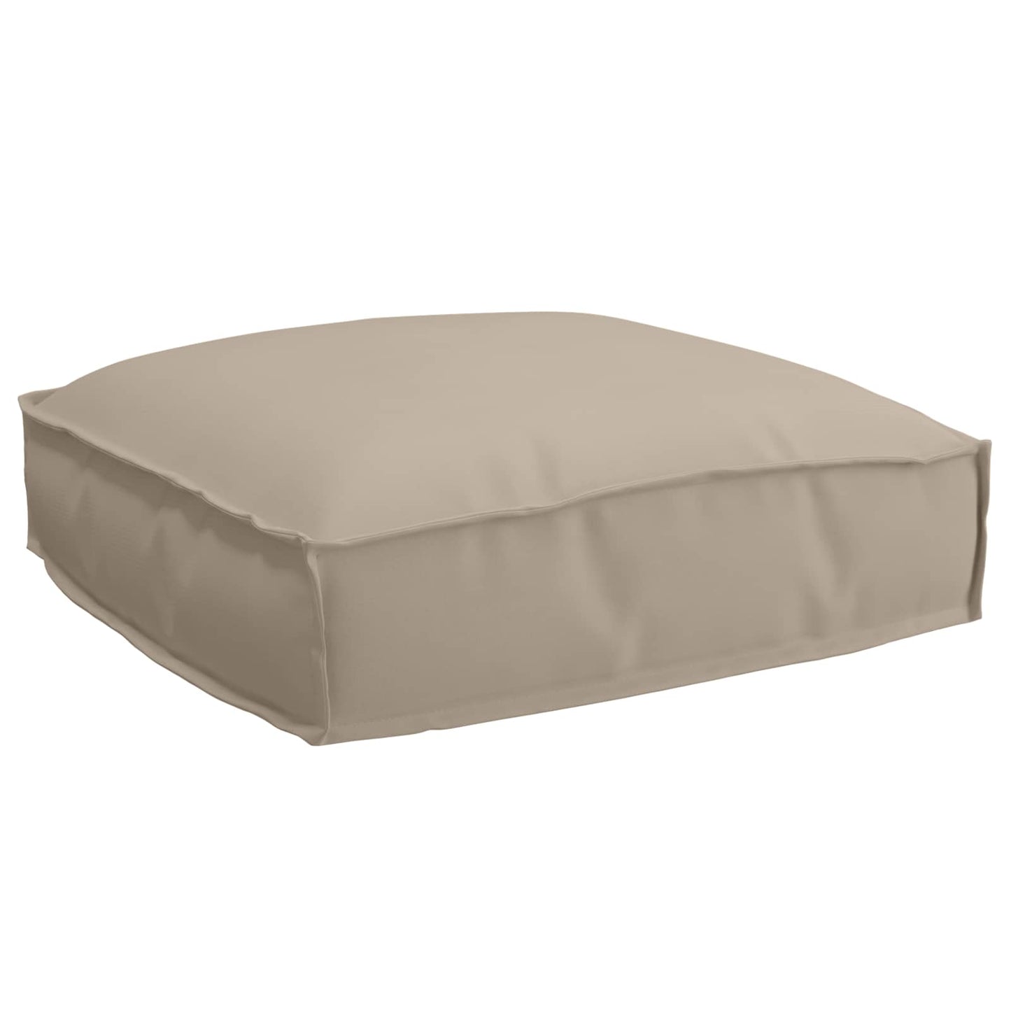 Coussin taupe 50 x 50 x 12 cm tissu Oxford