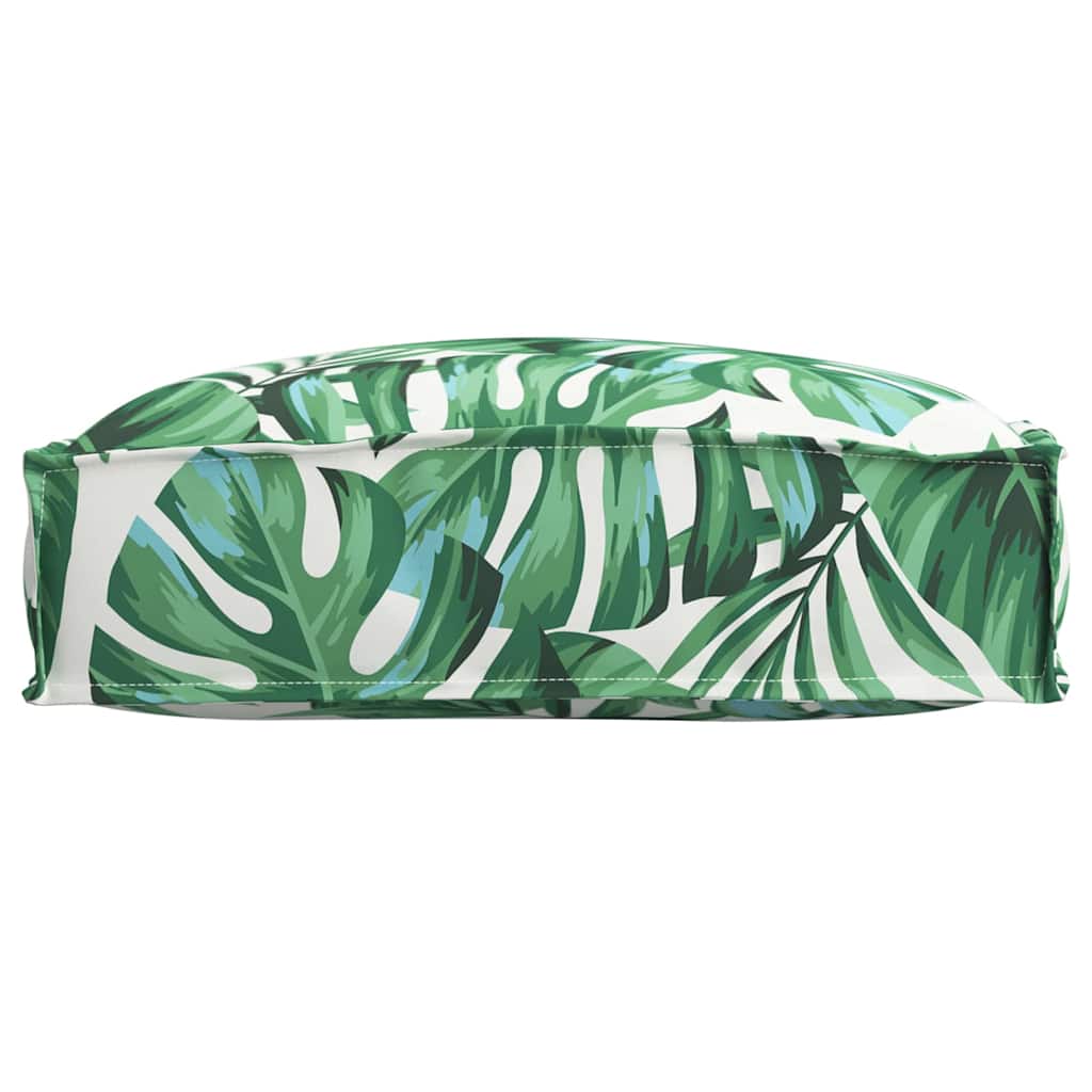 Coussin de palette pour assise adaptée, motif feuille, 50 x 50 x 12 cm