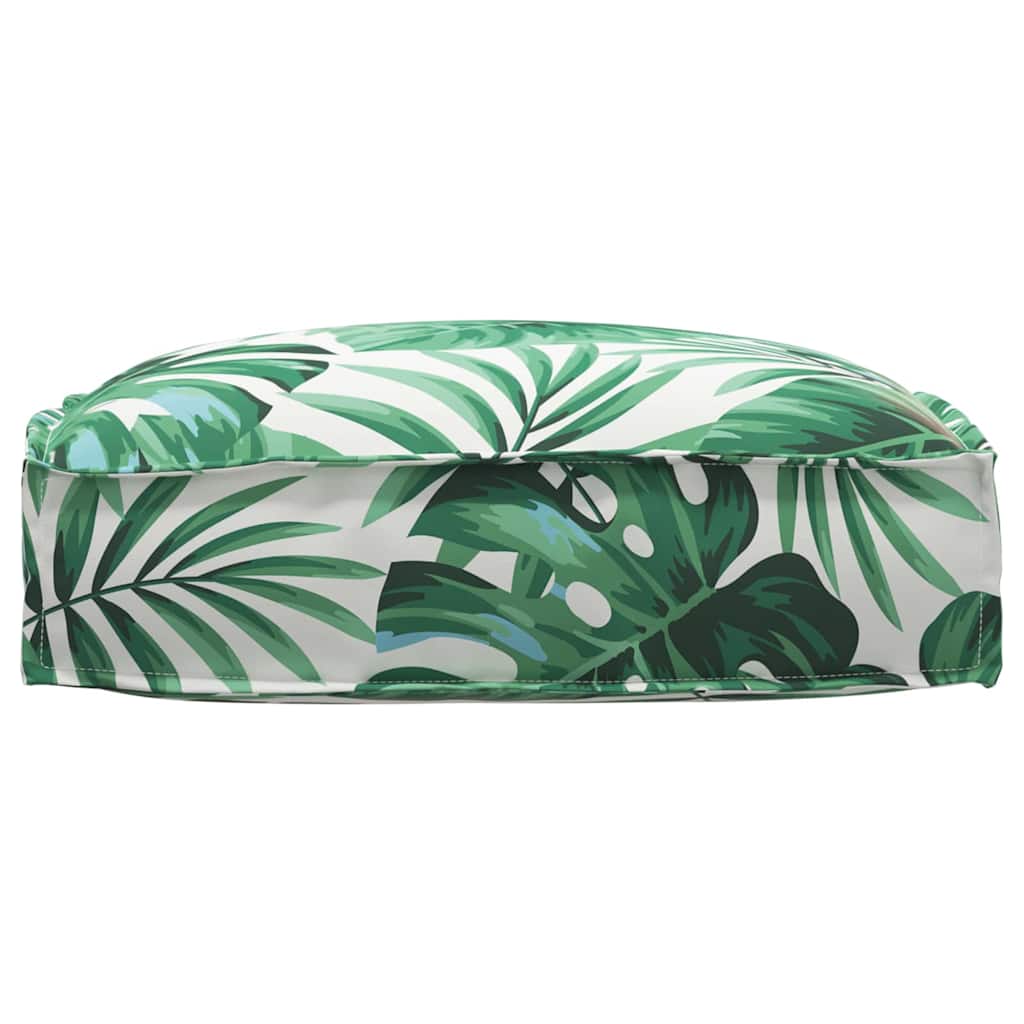 Coussin de palette pour assise adaptée, motif feuille, 50 x 50 x 12 cm