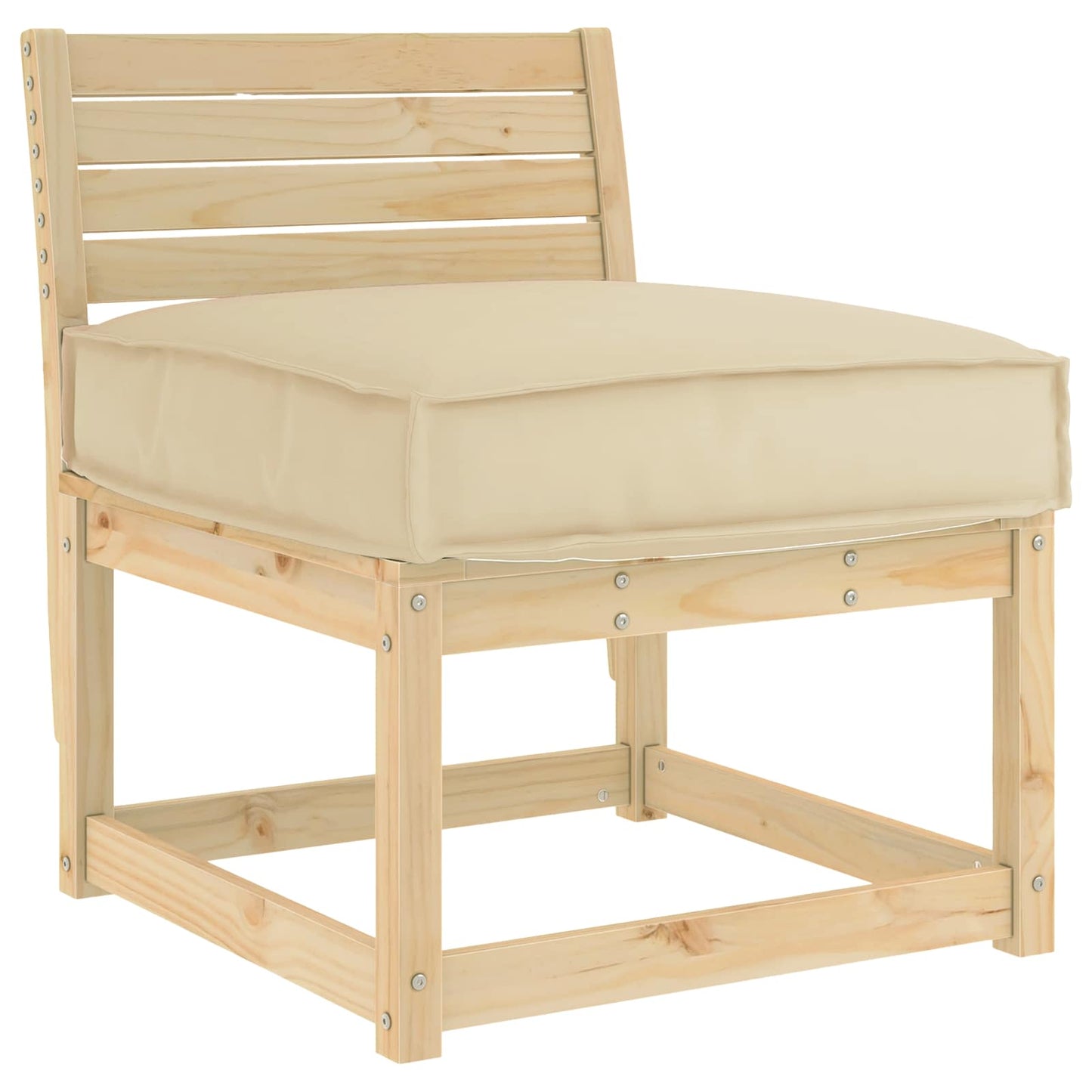 Kissen Beige 60 x 60 x 12 cm Oxford-Stoff