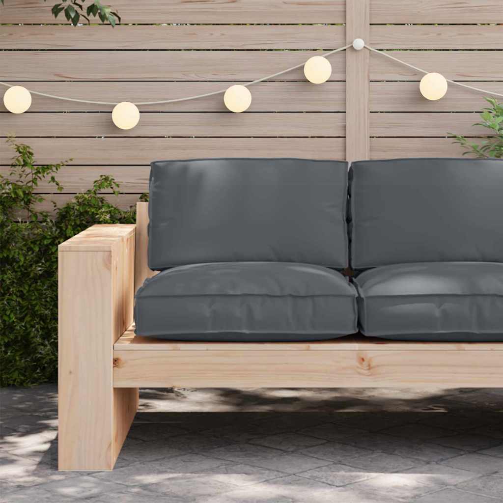 Coussin de palette pour assise adaptée Anthracite 80 x 80 x 12 cm