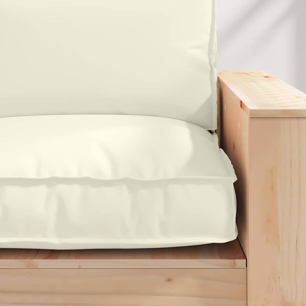 Coussin crème 80 x 80 x 12 cm Tissu Oxford