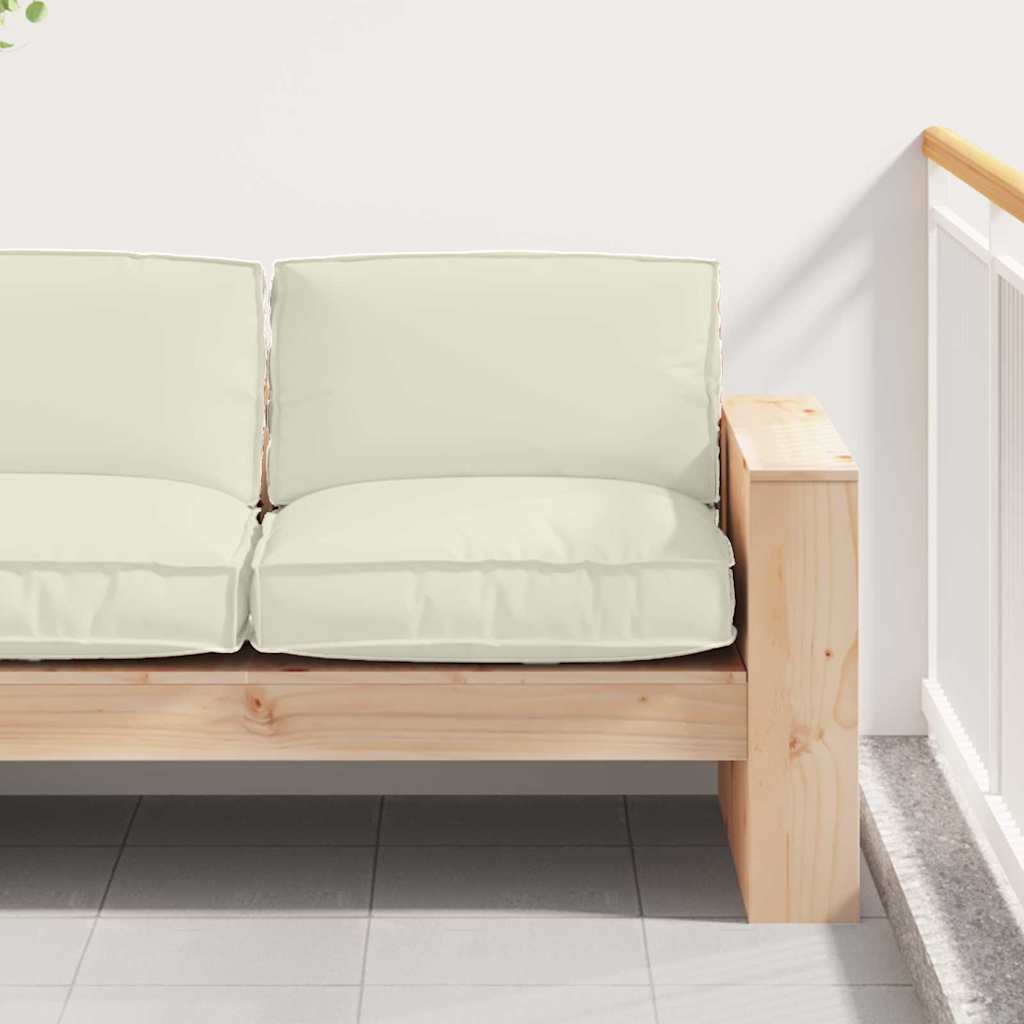Coussin crème 80 x 80 x 12 cm Tissu Oxford