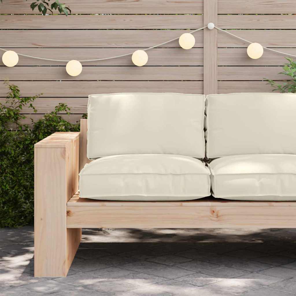 Coussin crème 80 x 80 x 12 cm Tissu Oxford
