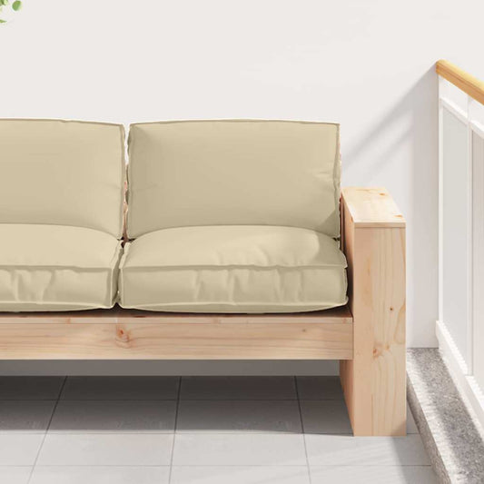 Palettkissen für geeigneten Sitz Beige 80 x 80 x 12 cm