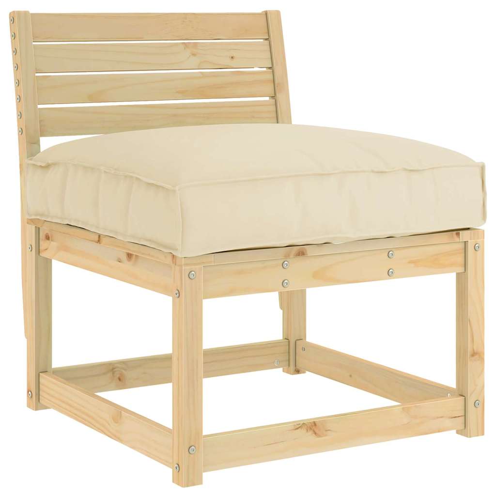 Pallet Cushion for Suitable Seating Beige 80 x 80 x 12 cm