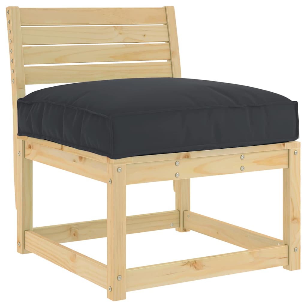 Palettkissen für geeigneten Sitz Schwarz 80 x 80 x 12 cm