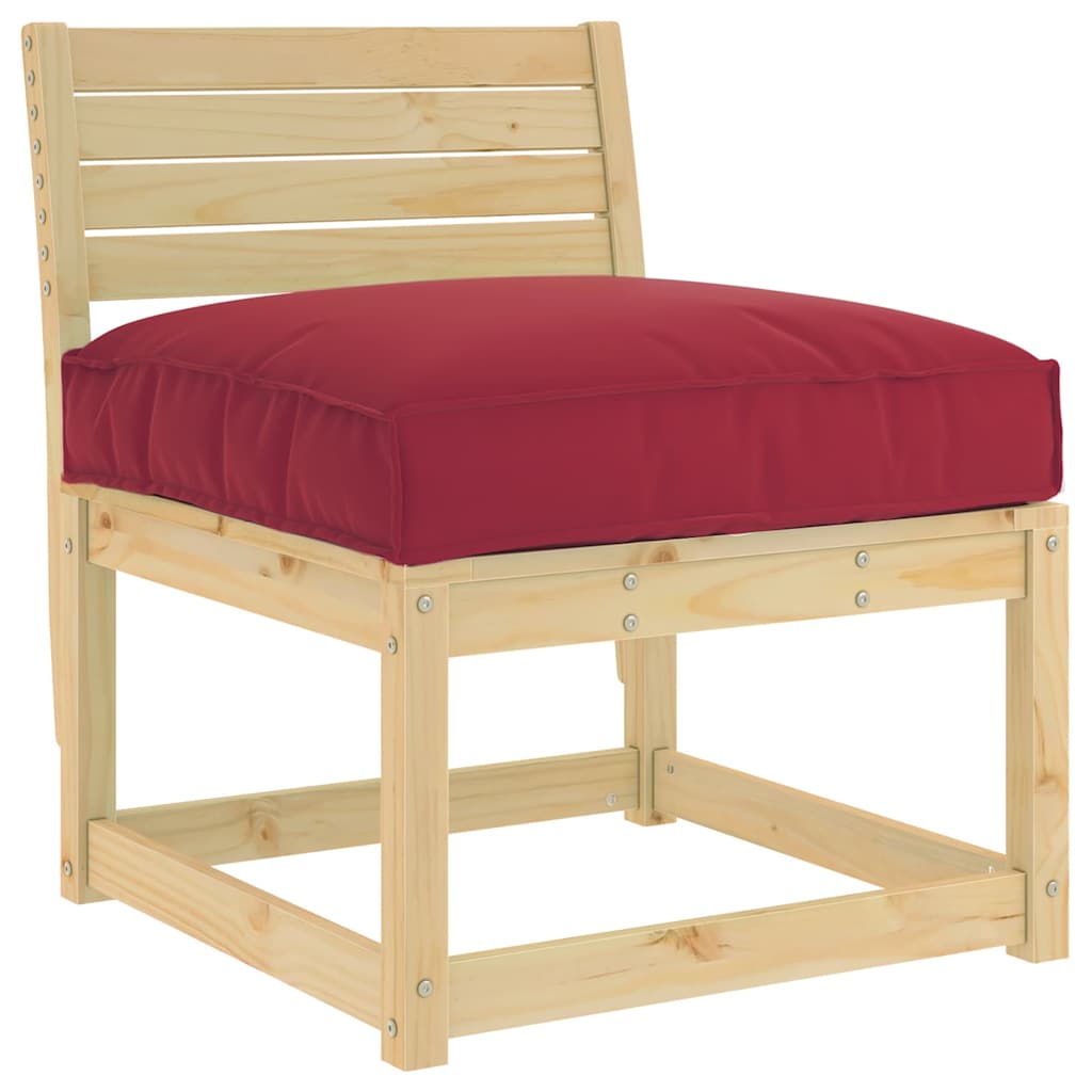 Palettkissen für geeigneten Sitz Weinrot 80 x 80 x 12 cm