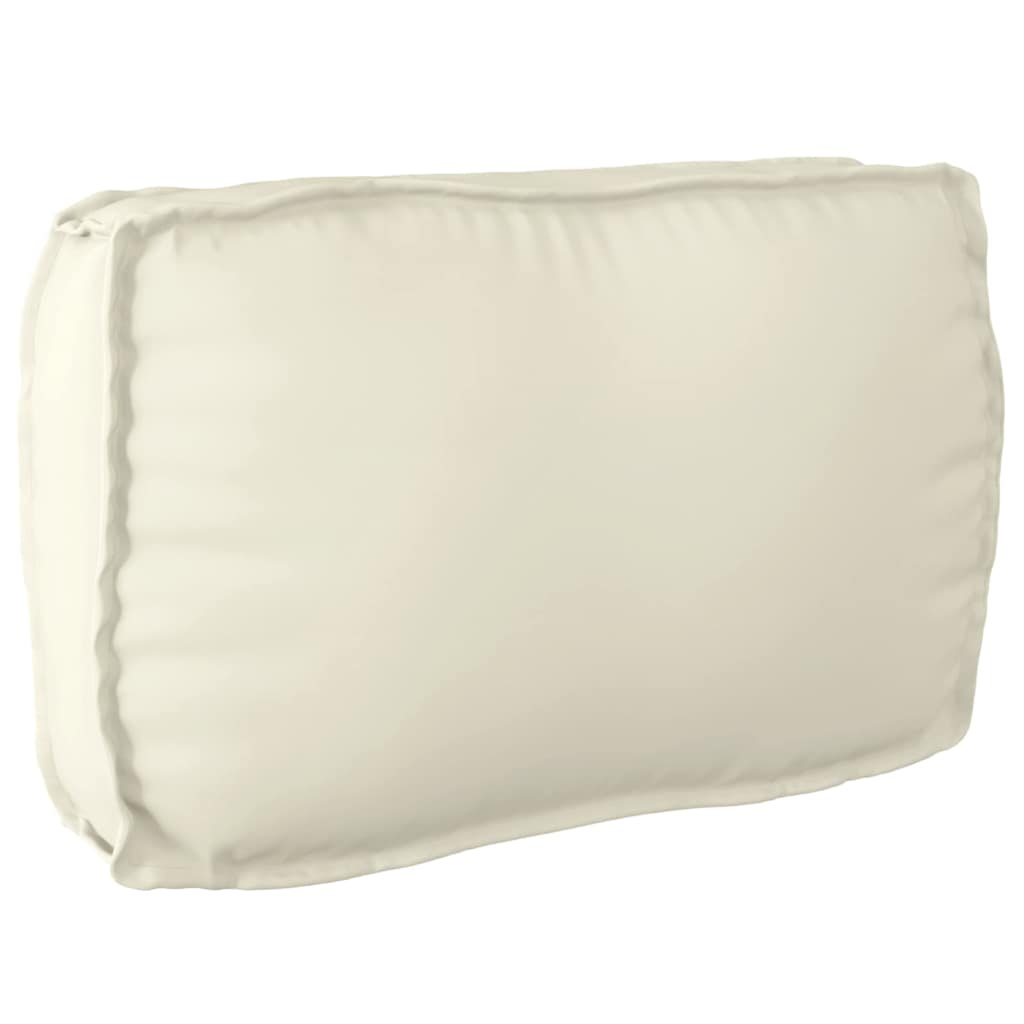 Pallet Cushion for Backrest with Pillow Cream 70 x 40 x 12 cm