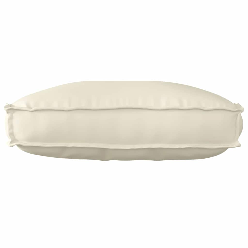 Pallet Cushion for Backrest with Pillow Cream 70 x 40 x 12 cm