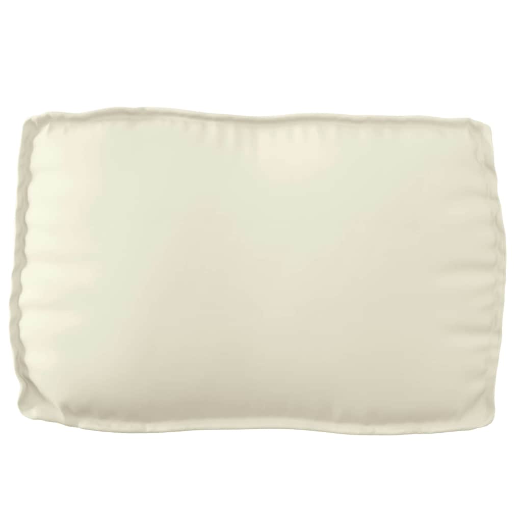 Pallet Cushion for Backrest with Pillow Cream 70 x 40 x 12 cm