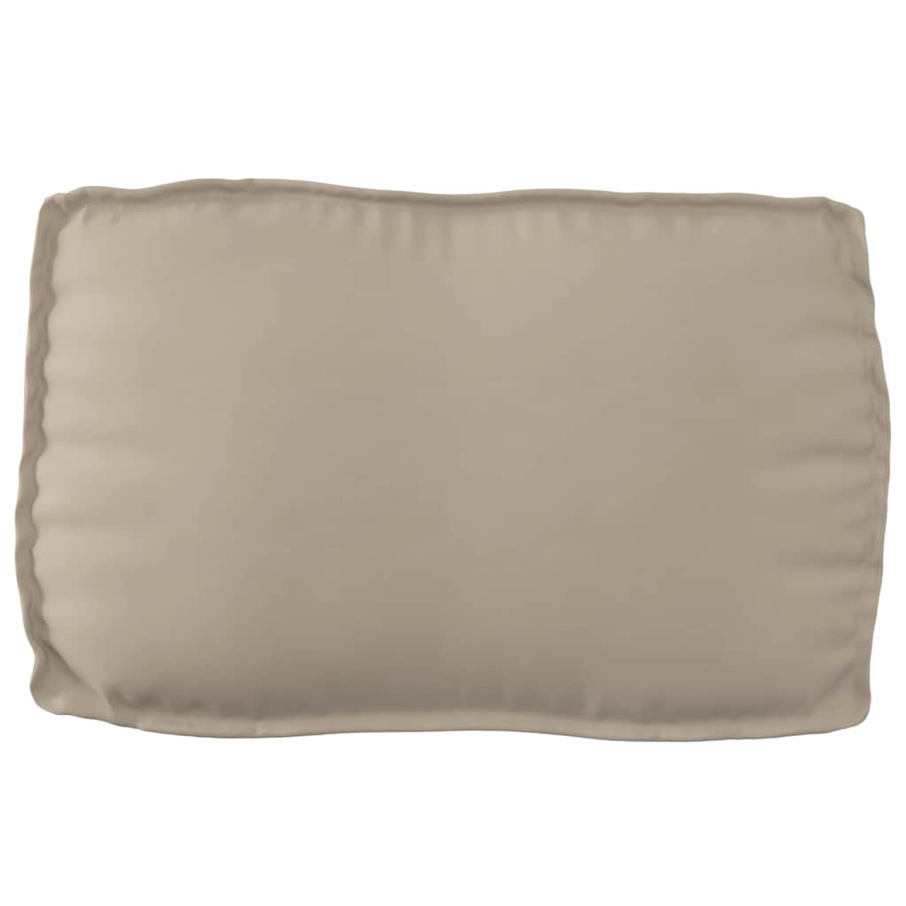 Pallet cushion for backrest with pillow, taupe, 70 x 40 x 12 cm