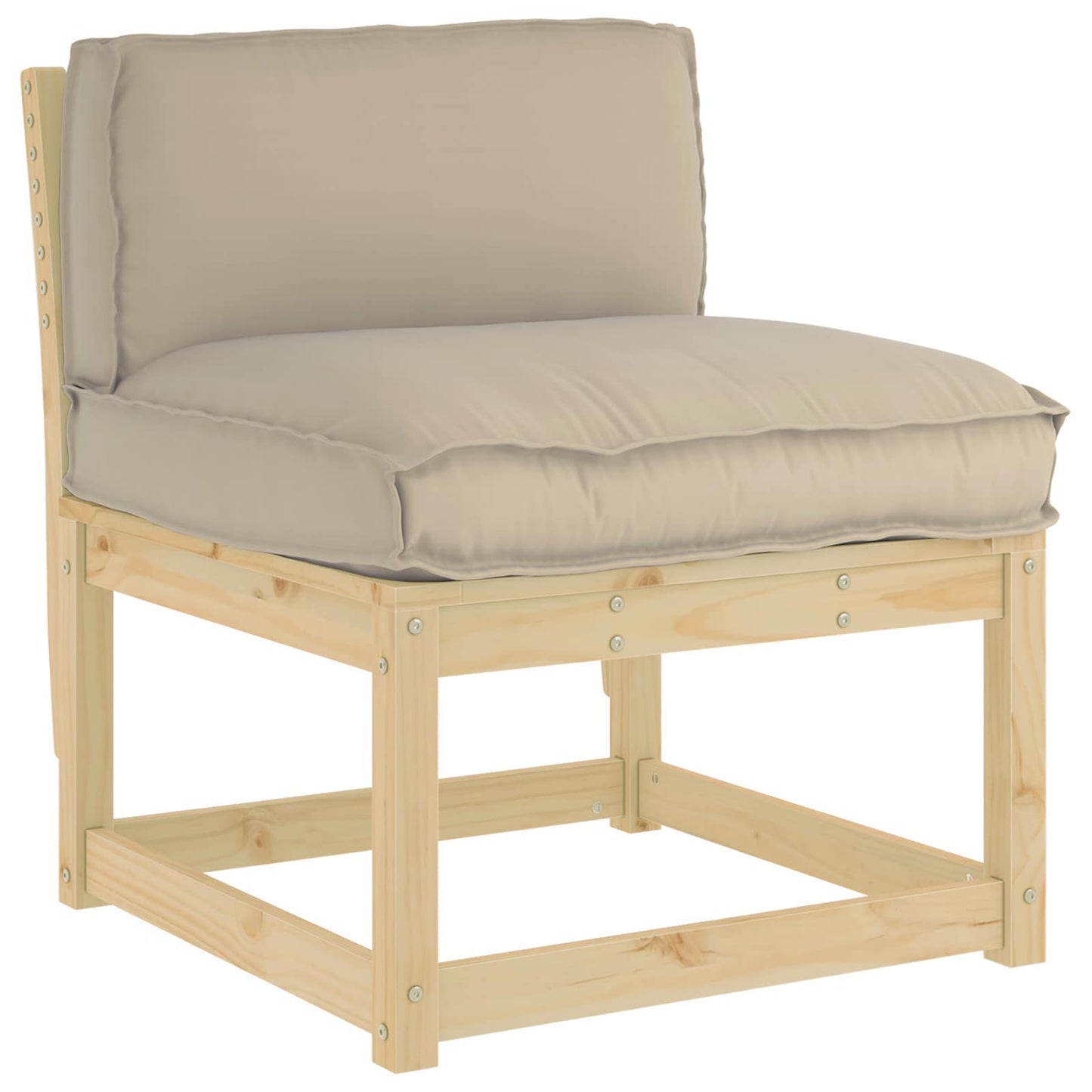 Cushion Taupe 80 x 40 x 12 cm Oxford fabric