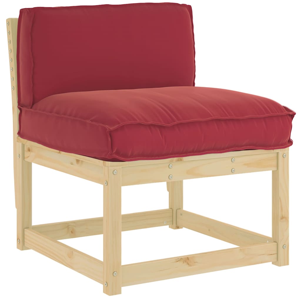 Coussin de dossier pour palette Rouge bordeaux 80 x 40 x 12 cm