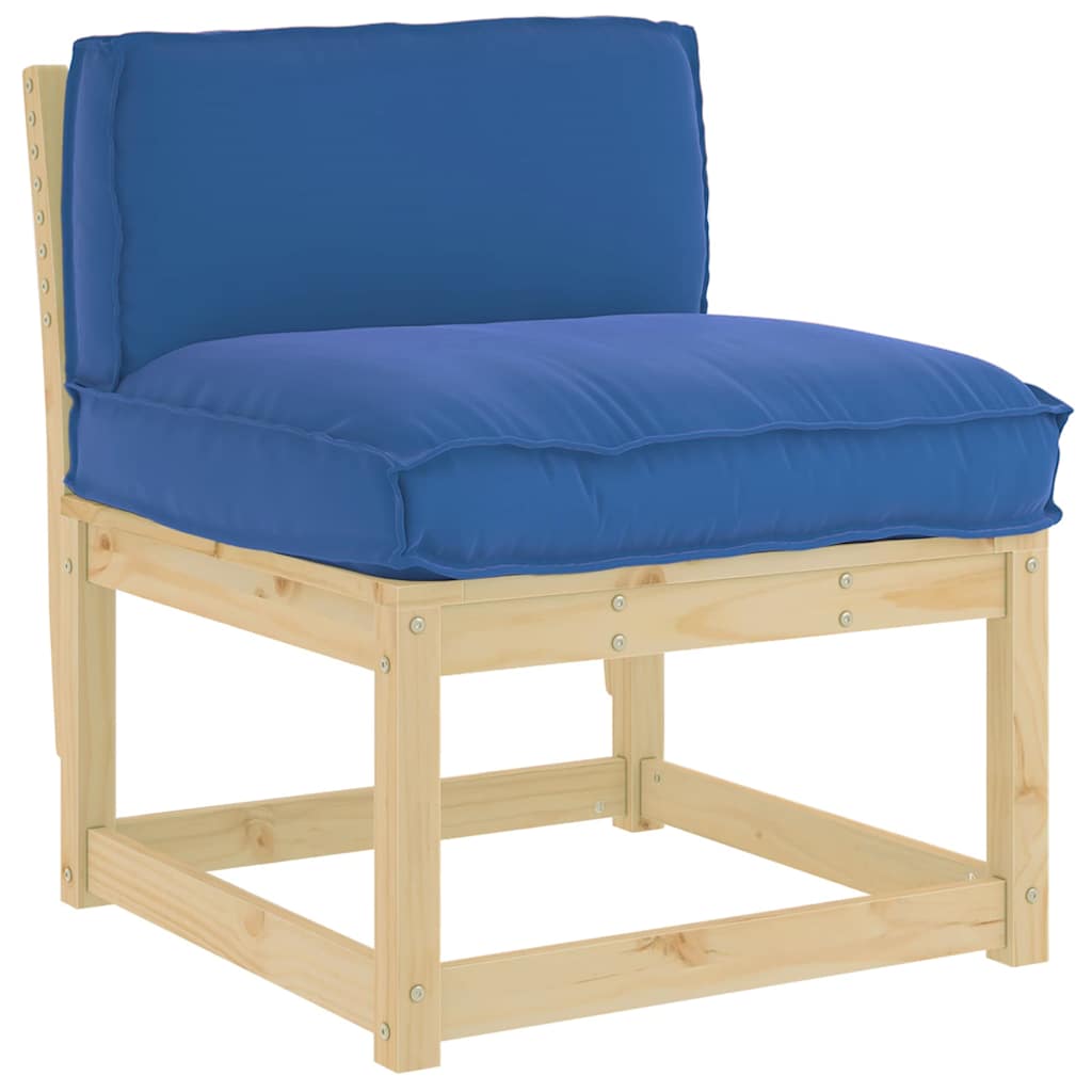Coussin de dossier de palette bleu roi 80 x 40 x 12 cm