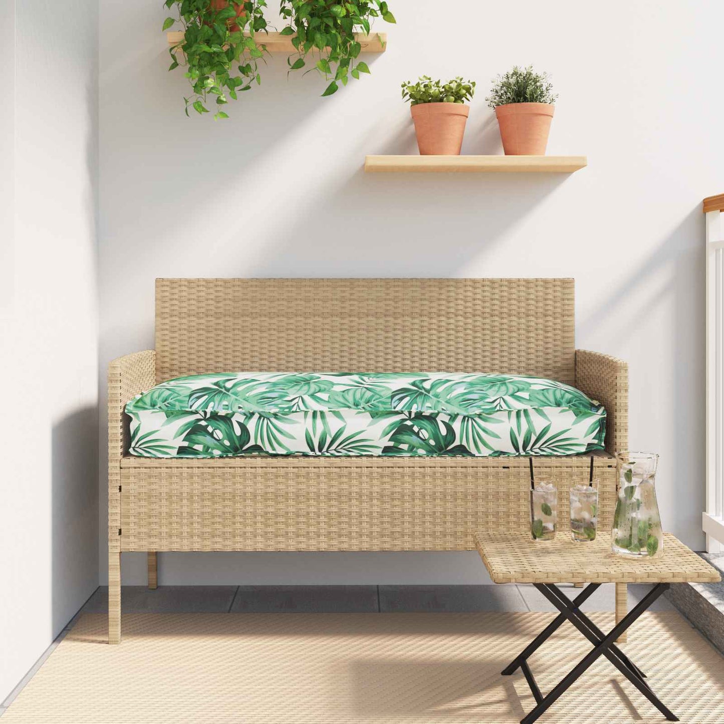 Coussin Feuille Motif feuille 80 x 80 x 52 cm Tissu Oxford