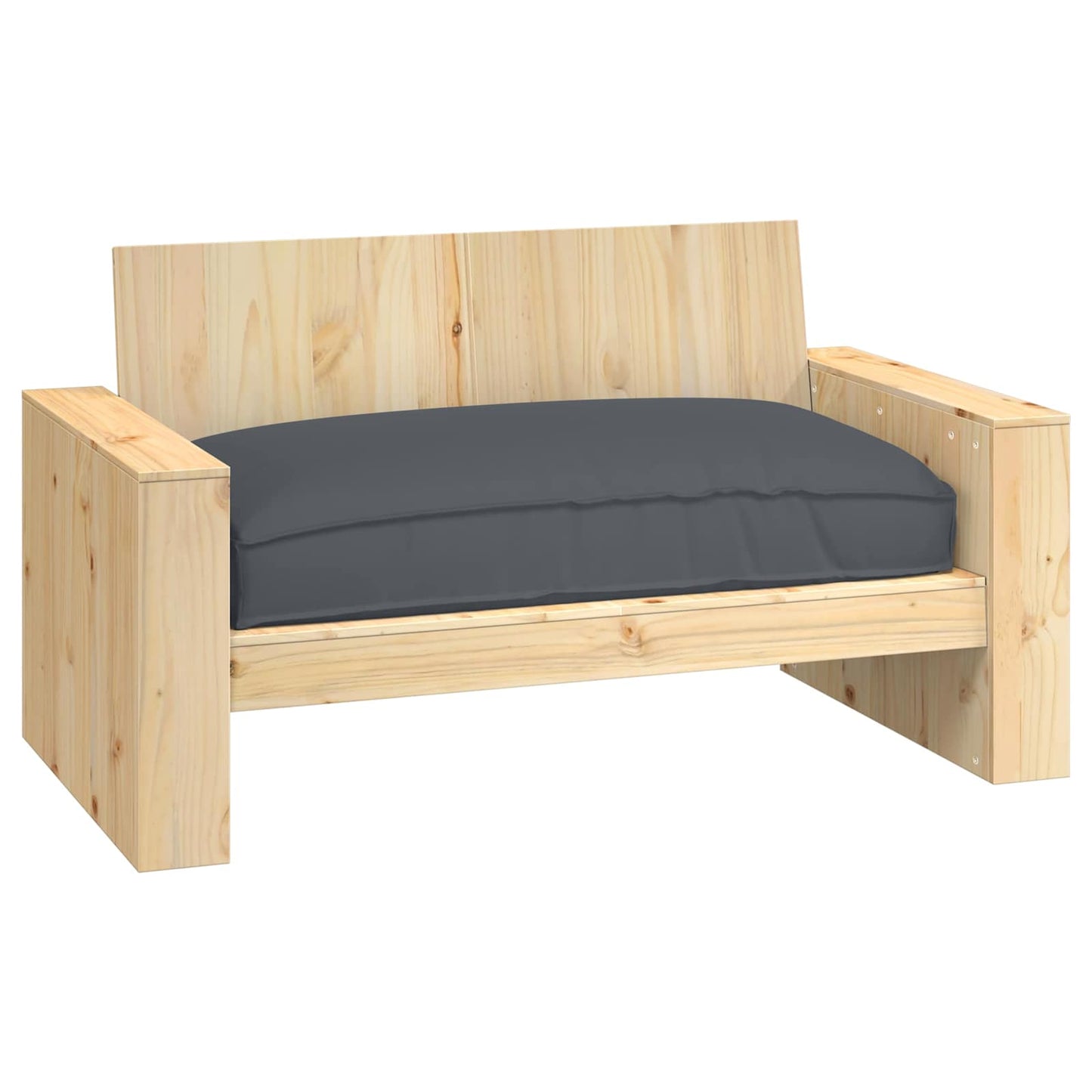 Kissen Anthrazit 120 x 80 x 12 cm Oxford-Stoff