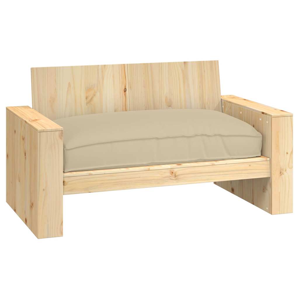 Coussin beige 120 x 80 x 12 cm Tissu Oxford