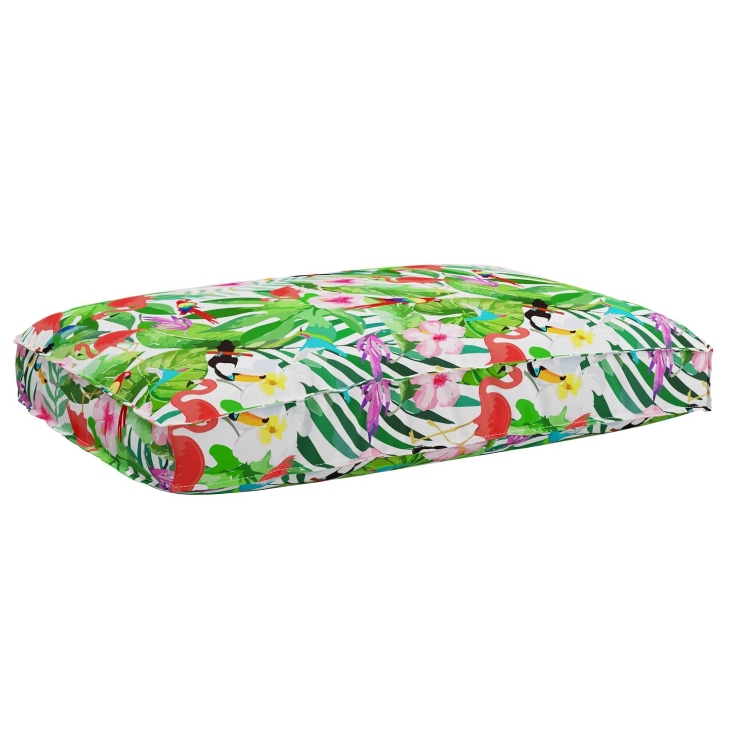 Cushion Floral Multicolour 120 x 80 x 12 cm Oxford Fabric